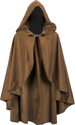 Capa Medieval con Capucha Capa Corta con Capucha para Adultos Hombres y Mujeres Halloween... Foto 1 de 4