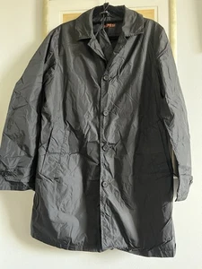 ASPESI Black Nylon Rain Coat Limone Size S Packable - Picture 1 of 12