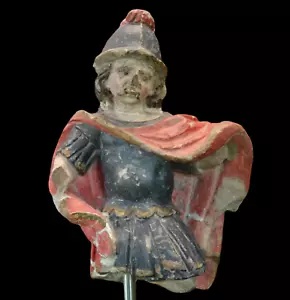 POLYCHROME KALKSTEIN RENAISSANCE STATUE - 17. S. - SAINT FLORIAN - LIMESTONE - Bild 1 von 17