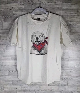 Vintage "Bandana Dog" Shirt Fruit of The Loom Large Tee Unisex 90s - Picture 1 of 13