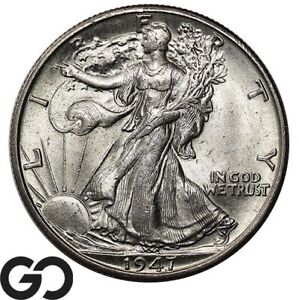 1947-D Walking Liberty demi-dollar, gemme BU++ ** Livraison gratuite !