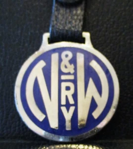 N&W Northfolk Western Railway Trademark Logo Pocket Watch Fob Railroad Train RR - Picture 1 of 3