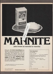 1979 Lot of 2 MANNITE CONOSCENTI Magazine ADS~BLUE LADY~Turk's Import/Export - Picture 1 of 2