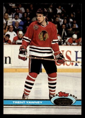 Trent Yawney 1991 Stadium Club #205   Chicago Blackhawks - Image 1 of 2