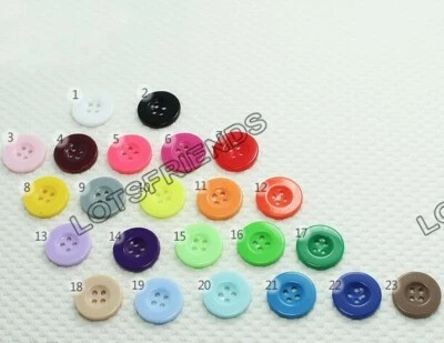 11.5mm 17.5mm 20mm 4-Holes Resin Sewing Buttons Wide Edge Diy Accessories Shirt - Image 1 of 4