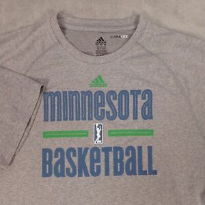 Minnesota Lynx Shirt Adult Medium Gray Adidas Basketball Climalite WMBA