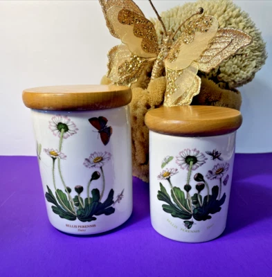 Juego 2 Botes Portmeirion Jardín Botánico Bellis Perennis Margarita Tapas Madera MCM Foto 1 de 4