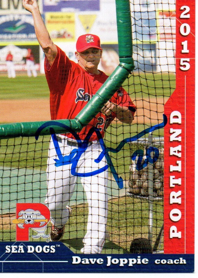 Dave Joppie 2015 Portland Sea Dogs Signed Card - Image 1 of 1