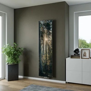 Raumheizkörper Bildheizung Motivheizkörper Mittelanschluss 180x60cm Waldlichtung - Bild 1 von 3