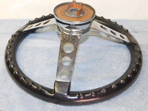 Vintage 1965 - 1969 Mustang Black Steering Wheel Grant 13 " with Chrome Spokes - Bild 1 von 22