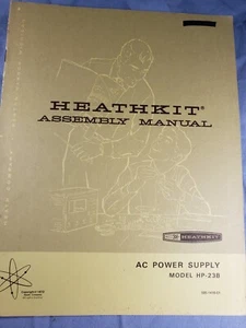 Original, Vintage Heathkit HP-23B AC Power Supply Assembly Manual - Afbeelding 1 van 3