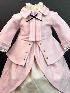 American Girl Elizabeth Pink Wool Riding Outfit~Jacket~Skirt~Underskirt~USED~AG - Picture 1 of 12