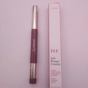 Clarins Joli Rouge Crayon 2 in 1 Define Fill 744C PLUM - Picture 1 of 7
