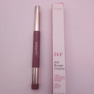 Clarins Joli Rouge Crayon 2 in 1 Define Fill 744C PLUM  - Image 1 of 4