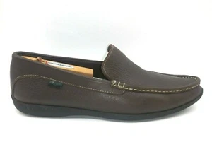Paraboot Brown Pebbled Leather Moc Toe Driving Loafers Mens US 9M Casual Slip On - Picture 1 of 10
