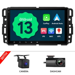 CAM+DVR+Android 14 8"Car Stereo GPS CarPlay For Chevy Silverado GMC Yukon Sierra - Picture 1 of 23