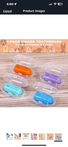 Dog Toothbrush Finger Toothbrush Dog Tooth Brushing Kit 4Pack - Picture 1 of 3
