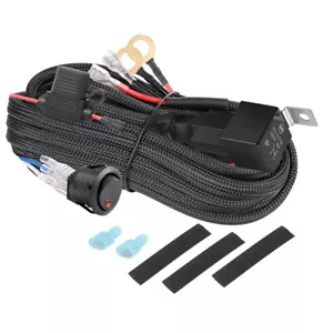 2-Way Wiring Loom Harness Kit 12V Relay Switch 40A Fuse Fr LED Driving Light Bar - Picture 1 of 9