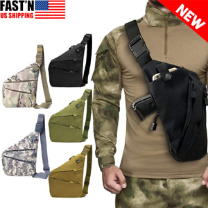 Tactical Right Shoulder Pistol Anti-theft Chest Bag Concealed Carry Gun Holster