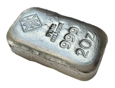 BeKo Edelmetalle 2 Oz Silberbarren 999 Feinsilber (gegossen) Sammlerbarren - Bild 1 von 2