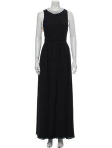 Fame And Partners Women's Black Gown Long Maxi Pearl Details Size 6 Small