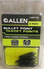 9 Allen Bullet Point Target Points Carbon Arrows 14671A