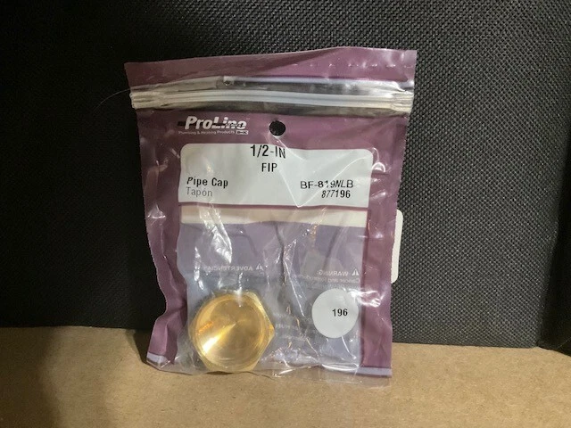 Set of 2 ProLine 1/2 in FIP pipe cap 877196 - Image 1 of 1