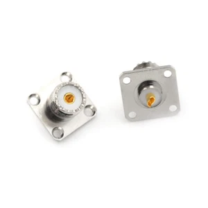 5x UHF Female SO239 Panel Chassis Mount Flange Mount Solder Cup RF Connect^lk - Zdjęcie 1 z 5