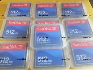 lot of 10 512MB SanDisk CompactFlash CF Memory Card 512MB SDCFB/SDCFJ - Picture 1 of 4