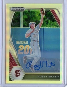 Panini Prizm Draft Picks 2021 Base Auto Prizms Silver #198 Robby Martin - Imagen 1 de 1