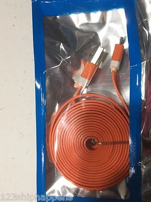 FLAT NOODLE USB Data Sync Charger Cable FOR iphone 4 4s 5 5c 6 7 plus micro usb - Image 1 of 4