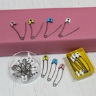 Traditional Nappy Pins Baby Safety Snap Lock Metal Cap 6 to 16 Pins in 3 Colours