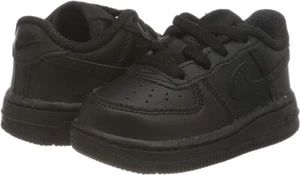 Nike AirForce 1 Low TD Triple Black Kids Size 2C 314194-009 NIB Infant Toddler - Picture 1 of 7