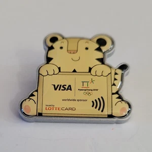 PYEONGCHANG 2018 OLYMPIC VISA SPONSOR MASCOT PIN - Picture 1 of 1