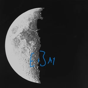 Magic Lantern Slide MOON AT THIRD QUARTER 1888 VICTORIAN ASTRONOMY PHOTO - Picture 1 of 5