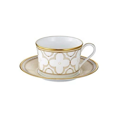 Tasse et soucoupe Noritake Trefolio Gold 245cc pour café et thé Gold Bone... - Photo 1/3