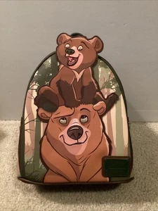 LOUNGEFLY DISNEY BROTHER BEAR STACKED MINI BACKPACK ~ WITH TAGS~ BRAND NEW - Picture 1 of 6