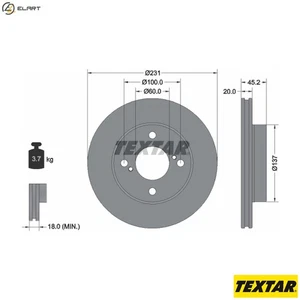2x BRAKE DISC 92309403 FOR SUZUKI K12C 1.2L K12D/K12M 1.2L 4cyl IGNIS III - Picture 1 of 9