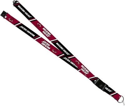 Miami Heat Premium Lanyard Keychain 18 Inch Button Clip Safety Breakaway - Image 1 of 4