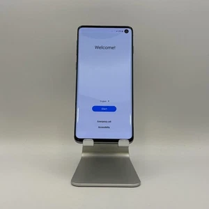 Samsung Galaxy S10 Prism Black 128GB T-T-Mobile - Good Condition - Burn In - Picture 1 of 11