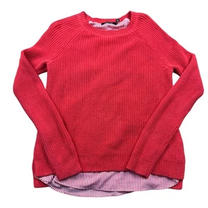 Maglione maglia rosso Lauren Ralph Lauren look a righe a strati taglia small - Foto 1 di 8