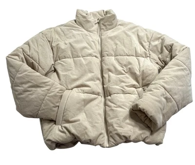 ALO Yoga Corduroy Stage Puffer Jacket in Bone - Image 1 of 4