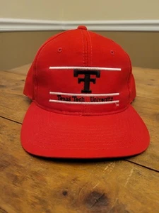 Vintage Texas Tech University Hat TTU The Game Split Bar SnapBack Cap - Picture 1 of 7