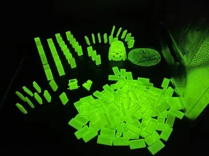Domino Rally GLOW IN THE DARK Ghost Ride Replacement & Misc. Pieces 150+ pcs. - Picture 1 of 11