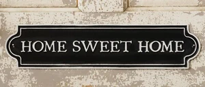 New Primitive Vintage Farmhouse Black HOME SWEET HOME Sign Wall Hanging 17" - Picture 1 of 1