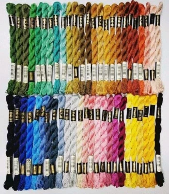 50 DMC #3 Perle Pearl Embroidery Floss Lot of 50 Different Colors B - Image 1 of 4