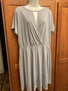 Charming Charlie’s Light Blue Open Faux Wrap Front Dress, X-Large, NWT