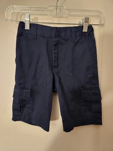 Youth boys navy blue cargo shorts, school uniform size 4 from galaxy by harvic - Picture 1 of 6