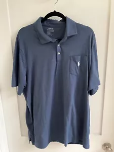 Polo Ralph Lauren uomo Classic Fit Performance blu derby, XL - Foto 1 di 4