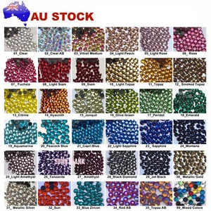 Bulk Pack DMC HotFix SS16 SS20 SS30 Iron On Rhinestone Crystal Flat Back Hot Fix - Picture 1 of 33